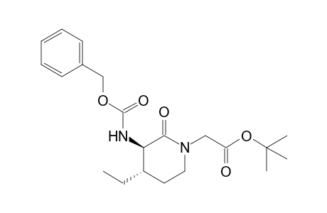 2-[(3R,4S)-3-(benzyloxycarbonylamino)-4-ethyl-2-keto-piperidino]acetic acid tert-butyl ester