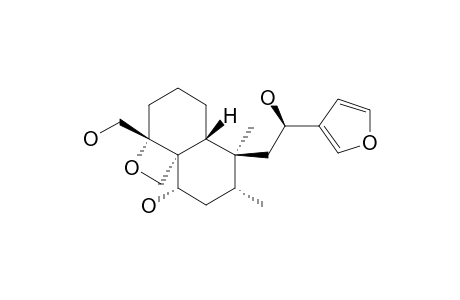 TEUMASSILENIN_C;(12S)-4-ALPHA,19;15,16-DIEPOXYNEOClERODA-13-(16),14-DIENE-6-ALPHA,12,18-TRIOL
