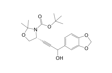 tert-Butyl (4R)-4-(3-benzo[d][1,3]dioxol-5-yl-3-hydroxy-1-propynyl)-2,2-dimethyl-1,3-oxazolane-3-carboxylate