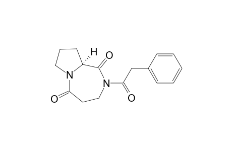 1H-Pyrrolo[1,2-a][1,4]diazepine-1,5(2H)-dione, hexahydro-2-(phenylacetyl)-, (S)-