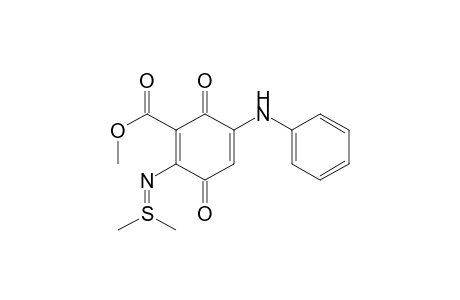 5-Anilino-2-(dimethylsulfuranylideneamino)-3,6-diketo-cyclohexa-1,4-diene-1-carboxylic acid methyl ester