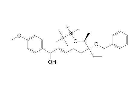 (1RS,2E,6R,7S)-6-Benzyloxy-7-tert-butyldimethylsilyloxy-6-ethyl-1-(4-methoxyphenyl)oct-2-en-1-ol
