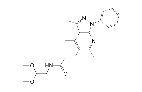 1H-pyrazolo[3,4-b]pyridine-5-propanamide, N-(2,2-dimethoxyethyl)-3,4,6-trimethyl-1-phenyl-