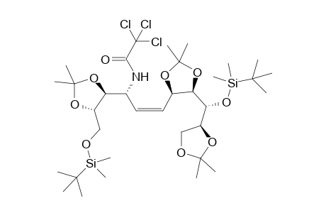 N-[(1R,2S,3S)-4-(tert-Butyl-dimethyl-silanyloxy)-1-((Z)-2-{(4R,5R)-5-[(R)-(tert-butyl-dimethyl-silanyloxy)-((S)-2,2-dimethyl-[1,3]dioxolan-4-yl)-methyl]-2,2-dimethyl-[1,3]dioxolan-4-yl}-vinyl)-2,3-isopropylidenedioxy