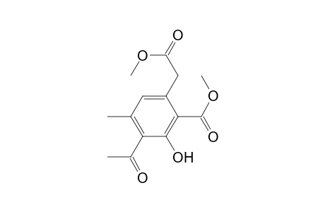 Methyl (4-acety-3-hydroxy-2-(methoxycarbonyl)-5-methyl)phenylacetate