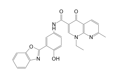 1,8-naphthyridine-3-carboxamide, N-[3-(2-benzoxazolyl)-4-hydroxyphenyl]-1-ethyl-1,4-dihydro-7-methyl-4-oxo-