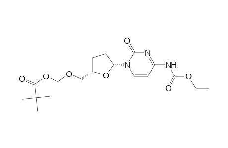 [(2S,5R)-5-[4-(ethoxycarbonylamino)-2-oxidanylidene-pyrimidin-1-yl]oxolan-2-yl]methoxymethyl 2,2-dimethylpropanoate