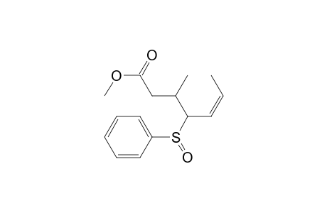 5-Heptenoic acid, 3-methyl-4-(phenylsulfinyl)-, methyl ester