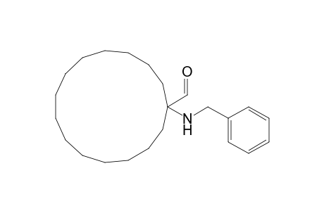 1-(Benzylamino)cyclopentadecanecarbaldehyde