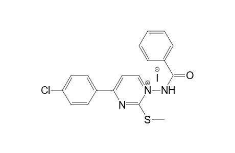 1-Benzoylamino-4-(p-chlorophenyl)-2-methylthiopyrimidinium iodide