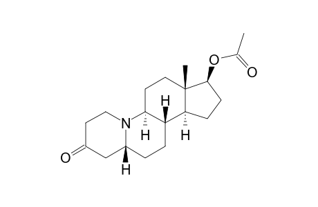 (+)-17.beta.-(Acetoxy)-(5.beta.)-10-azaestran-3-one