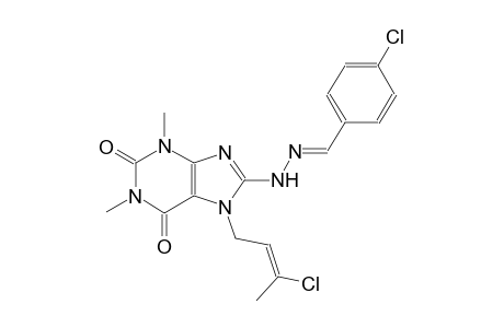 4-chlorobenzaldehyde {7-[(2E)-3-chloro-2-butenyl]-1,3-dimethyl-2,6-dioxo-2,3,6,7-tetrahydro-1H-purin-8-yl}hydrazone