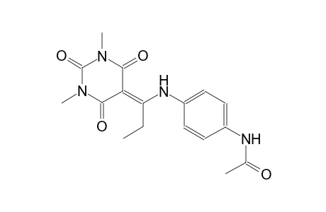 N-(4-{[1-(1,3-dimethyl-2,4,6-trioxotetrahydro-5(2H)-pyrimidinylidene)propyl]amino}phenyl)acetamide