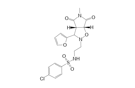 4-Chloro-N-[2-((3aS,6aR)-3-furan-2-yl-5-methyl-4,6-dioxo-hexahydro-pyrrolo[3,4-d]isoxazol-2-yl)-ethyl]-benzenesulfonamide