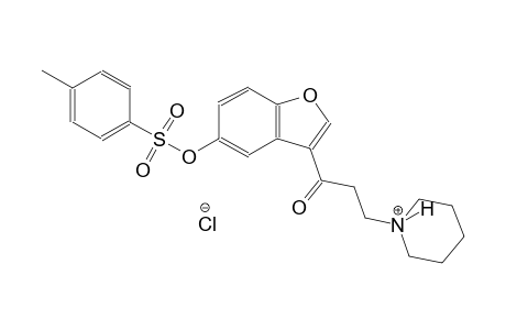 piperidinium, 1-[3-[5-[[(4-methylphenyl)sulfonyl]oxy]-3-benzofuranyl]-3-oxopropyl]-, chloride