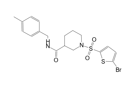 1-[(5-bromo-2-thienyl)sulfonyl]-N-(4-methylbenzyl)-3-piperidinecarboxamide