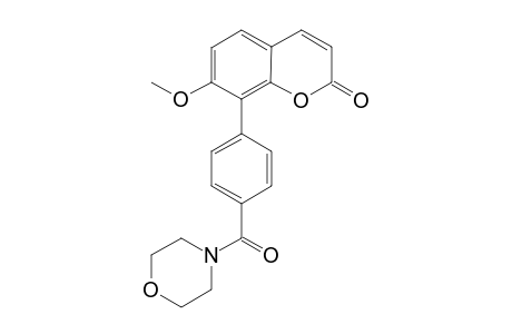 7-Methoxy-8-(4-(morpholine-4-carbonyl)phenyl)-2H-chromen-2-one