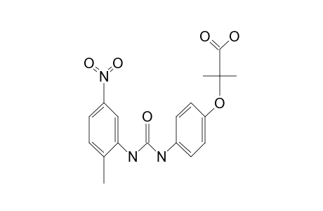 2-methyl-2-[4-[(2-methyl-5-nitro-phenyl)carbamoylamino]phenoxy]propionic acid