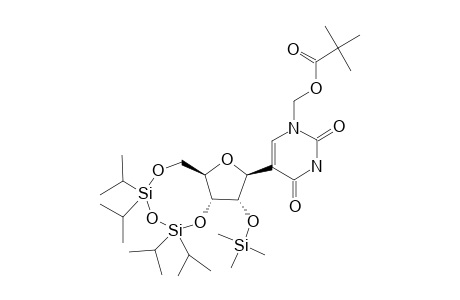 1-PIVALOYLOXYMETHYL-3',5'-O-(1,1,3,3-TETRAISOPROPYL-1,3-DISILOXANEDIYL)-2'-O-(TRIMETHYLSILYL)-PSEUDOURIDINE