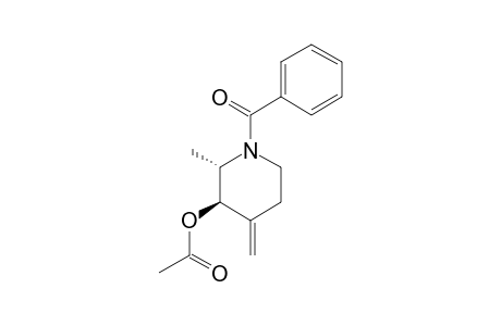 N-BENZOYL-2-ALPHA-METHYL-3-BETA-HYDROXY-4-METHYLIDENEPIPERIDINE