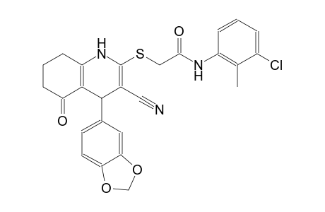 acetamide, 2-[[4-(1,3-benzodioxol-5-yl)-3-cyano-1,4,5,6,7,8-hexahydro-5-oxo-2-quinolinyl]thio]-N-(3-chloro-2-methylphenyl)-