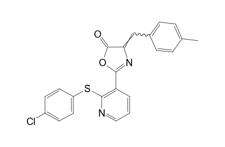2-{2-[(p-chlorophenyl)thio]-3-pyirdyl}-4-(p-methylbenzylidene)-2-oxazolin-5-one