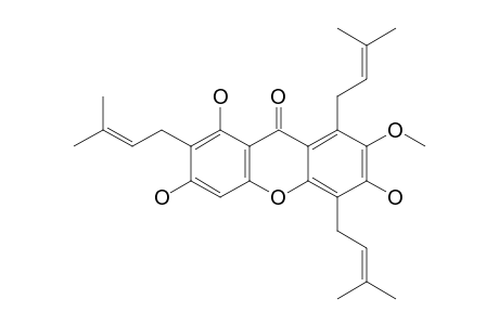 7-O-METHYLGARCINONE-E;1,3,6-TRIHYDROXY-7-METHOXY-2,5,8-TRIPRENYLXANTHONE