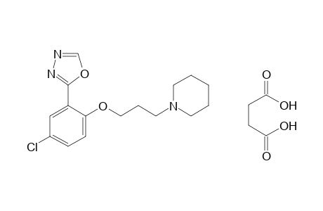 2-[5-chloro-2-(3-piperidinopropoxy)phenyl]-1,3,4-oxadiazole, succinate