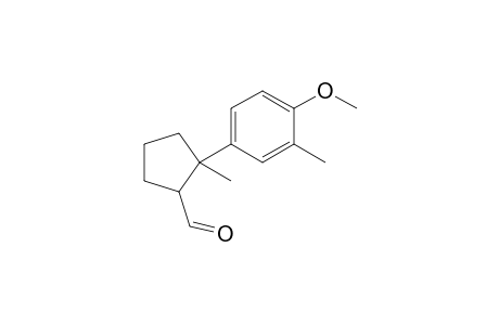 2-(4-Methoxy-3-methylphenyl)-2-methylcyclopentane-1-carbaldehyde