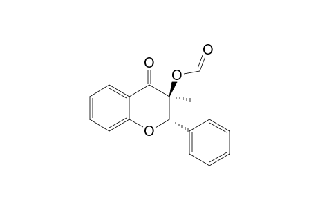 4H-1-Benzopyran-4-one, 3-(formyloxy)-2,3-dihydro-3-methyl-2-phenyl-, cis-