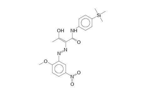3-Hydroxy-2-(2-methoxy-5-nitrophenylazo)but-2-enoic acid, (4-trimethylsilylphenyl)amide