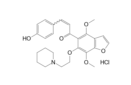 1-[4,7-dimethoxy-6-(2-piperidinoethoxy)-5-benzofuranyl]-3-(p-hydroxyphenyl)-2-propen-1-one, hydrochloride