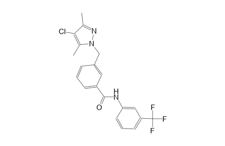 3-[(4-chloro-3,5-dimethyl-1H-pyrazol-1-yl)methyl]-N-[3-(trifluoromethyl)phenyl]benzamide