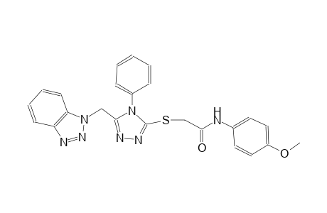 2-{[5-(1H-1,2,3-benzotriazol-1-ylmethyl)-4-phenyl-4H-1,2,4-triazol-3-yl]sulfanyl}-N-(4-methoxyphenyl)acetamide