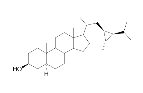Pregnan-3-ol, 20-methyl-21-[2-methyl-3-(1-methylethyl)cyclopropyl]-, [3.beta.,5.alpha.,20R,21(1R,2R,3S)]-