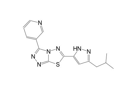 [1,2,4]triazolo[3,4-b][1,3,4]thiadiazole, 6-[3-(2-methylpropyl)-1H-pyrazol-5-yl]-3-(3-pyridinyl)-