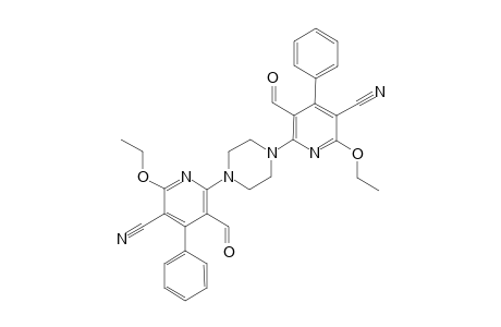 N,N-1,4-Bis(3-cyanp-2-ethoxy-5-formyl-4-phenylpyridin-6-yl)piperazine