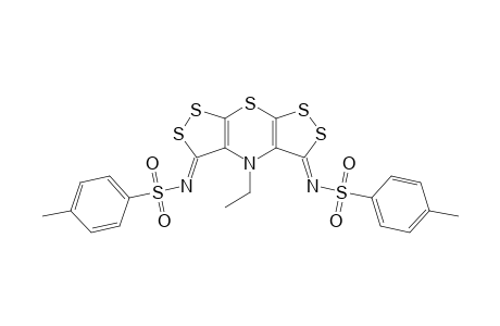 N,N'-Bis(p-tolylsulfonyl)-4-ethyl-3H.4H,5H-bis[1,2]dithiolo[3,4-b:4',3'-e][1,4]thiazine-3,5-diimine