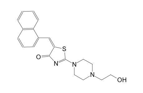 4(5H)-thiazolone, 2-[4-(2-hydroxyethyl)-1-piperazinyl]-5-(1-naphthalenylmethylene)-, (5E)-