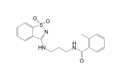 benzamide, N-[3-[(1,1-dioxido-1,2-benzisothiazol-3-yl)amino]propyl]-2-methyl-