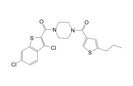 1-[(3,6-dichloro-1-benzothien-2-yl)carbonyl]-4-[(5-propyl-3-thienyl)carbonyl]piperazine