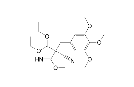 Methyl 2-Cyano-2-(diethoxymethyl)-3-(3,4,5-trimethoxyphenyl)propionimidate