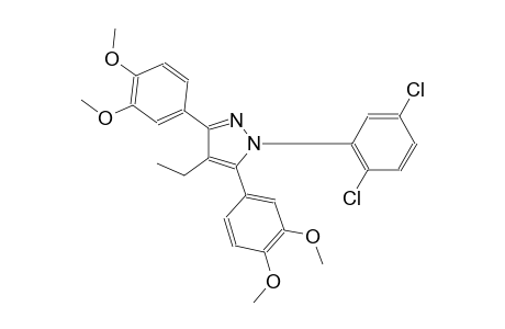 1-(2,5-dichlorophenyl)-3,5-bis(3,4-dimethoxyphenyl)-4-ethyl-1H-pyrazole