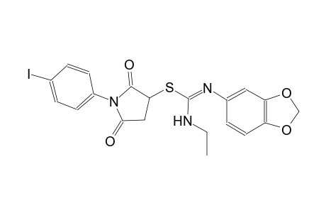 1-(4-iodophenyl)-2,5-dioxo-3-pyrrolidinyl N'-(1,3-benzodioxol-5-yl)-N-ethylimidothiocarbamate