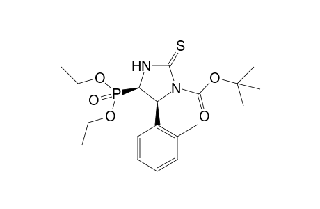 cis-tert-butyl 4-(diethoxyphosphoryl)-2-thioxo-5-o-tolylimidazolidine-1-carboxylate