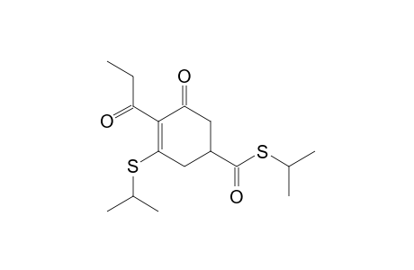 3-Cyclohexene-1-carbothioic acid, 3-[(1-methylethyl)thio]-5-oxo-4-(1-oxopropyl)-, S-(1-methylethyl) ester