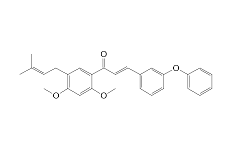 (E)-1-[2,4-dimethoxy-5-(3-methylbut-2-enyl)phenyl]-3-(3-phenoxyphenyl)-2-propen-1-one