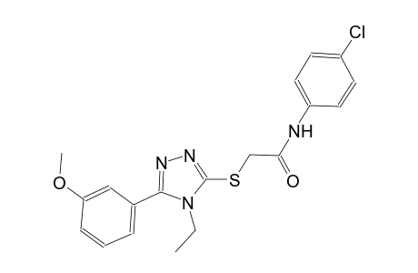 N-(4-chlorophenyl)-2-{[4-ethyl-5-(3-methoxyphenyl)-4H-1,2,4-triazol-3-yl]sulfanyl}acetamide