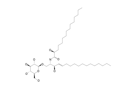 PORTULACEREBROSIDE-C;1-O-BETA-D-GLUCOPYRANOSYL-(2S,3R,4E)-2-[(2'R)-2-HYDROXYLPENTADECANOYLAMINO]-4-HEPTACENE-1,3-DIOL