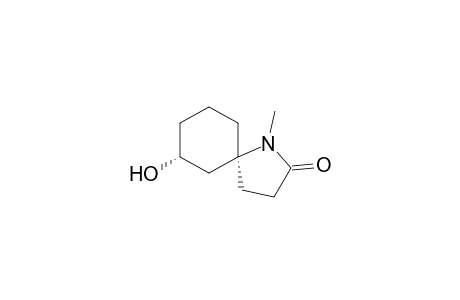 1-Azaspiro[4.5]decan-2-one, 7-hydroxy-1-methyl-, cis-